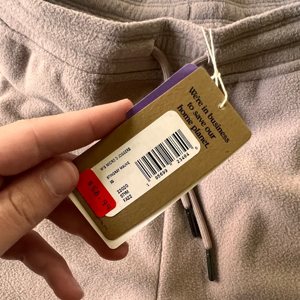 Women's Patagonia- Micro D® Fleece Joggers - Stingray Mauve-NWT - Picture 3 of 8